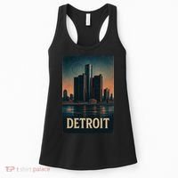Detroit Revival Retro Skyline Glory Women's Tank Top thumb 0