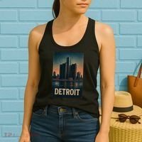 Detroit Revival Retro Skyline Glory Women's Tank Top thumb 2