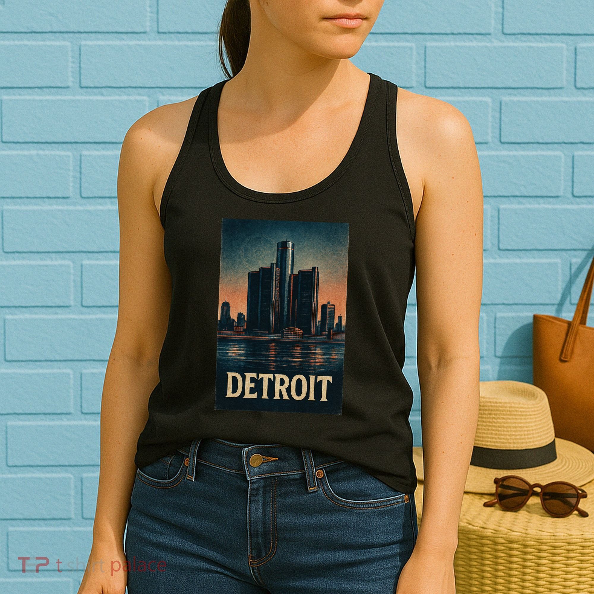 Detroit Revival Retro Skyline Glory Women's Tank Top