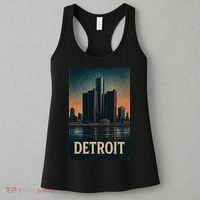 Detroit Revival Retro Skyline Glory Women's Tank Top thumb 3