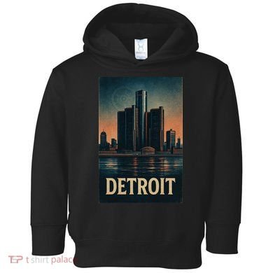 Detroit Revival Retro Skyline Glory Toddler Hoodie