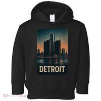 Detroit Revival Retro Skyline Glory Toddler Hoodie thumb 0