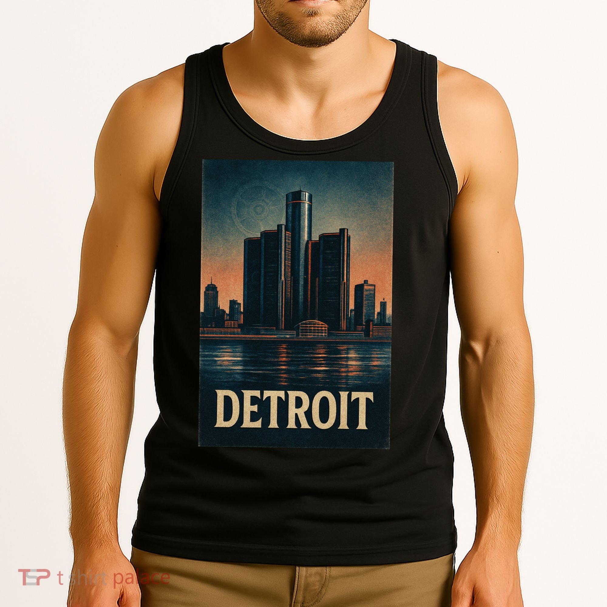 Detroit Revival Retro Skyline Glory Tank Top