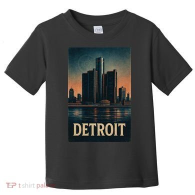 Detroit Revival Retro Skyline Glory Toddler T-Shirt