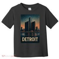 Detroit Revival Retro Skyline Glory Toddler T-Shirt thumb 0