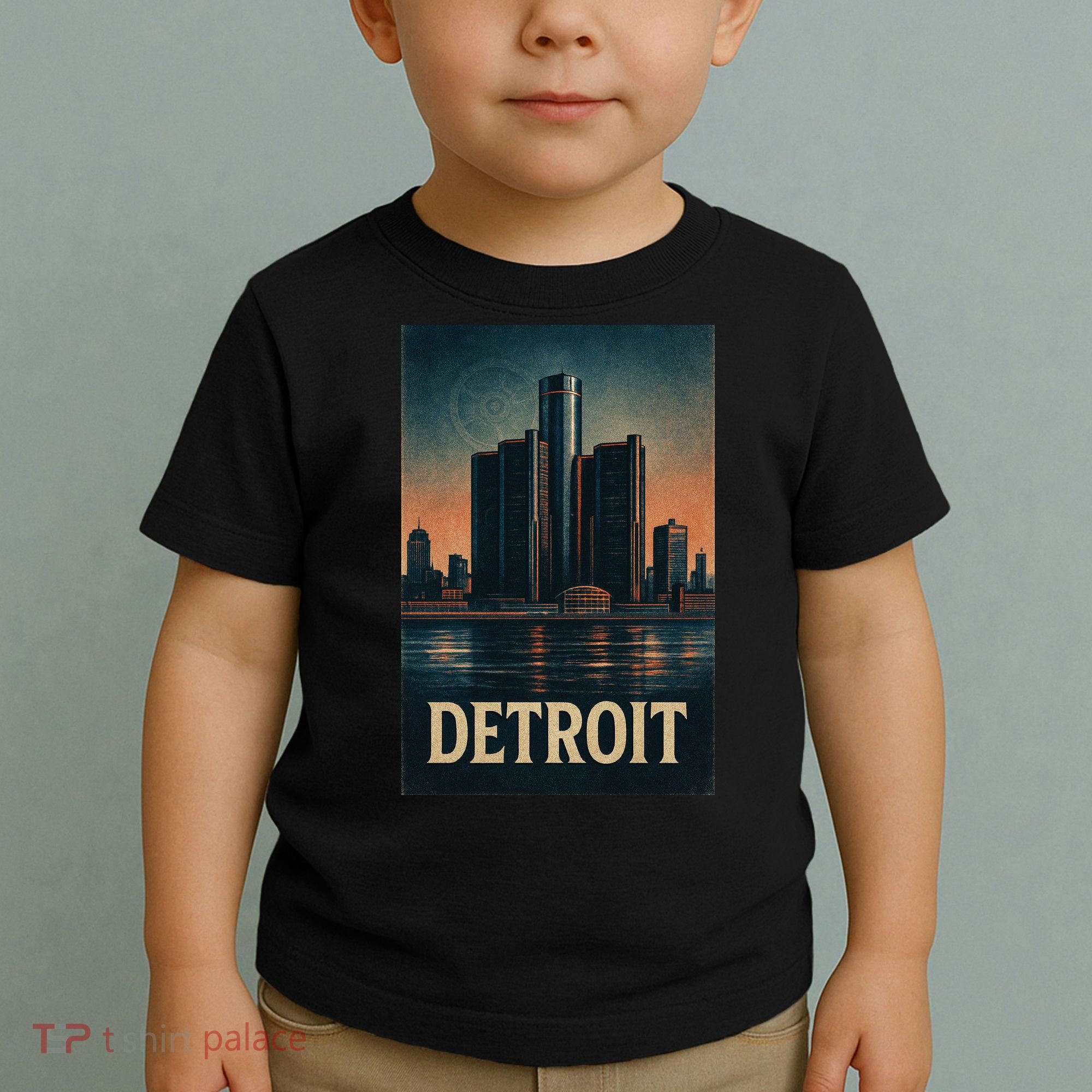 Detroit Revival Retro Skyline Glory Toddler T-Shirt
