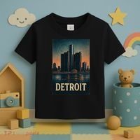 Detroit Revival Retro Skyline Glory Toddler T-Shirt thumb 3