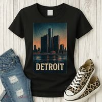 Detroit Revival Retro Skyline Glory Women's T-Shirt thumb 3