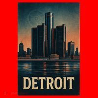 Detroit Revival Retro Skyline Glory Santa Hat thumb 1