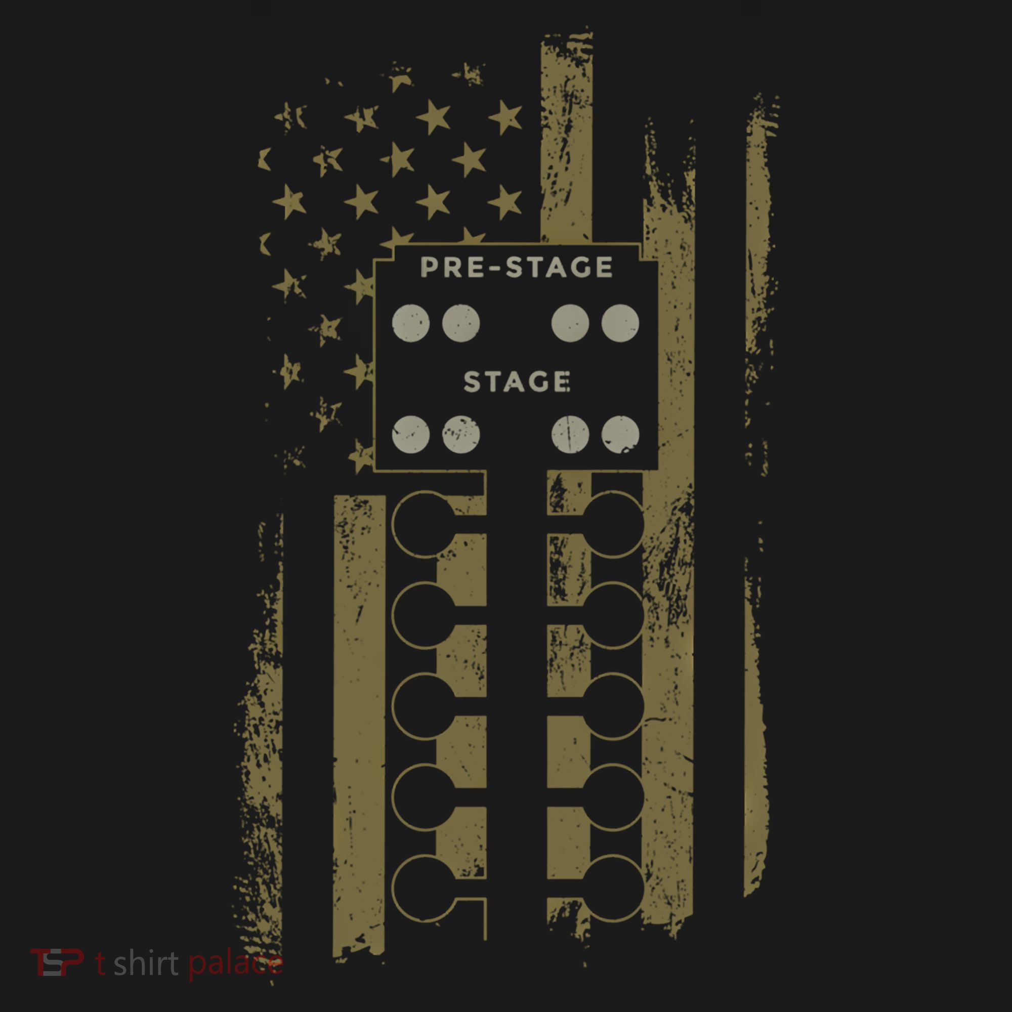 Drag Racing Race Car American Flag Vintage Camo Camouflage Funny Gift T-Shirt