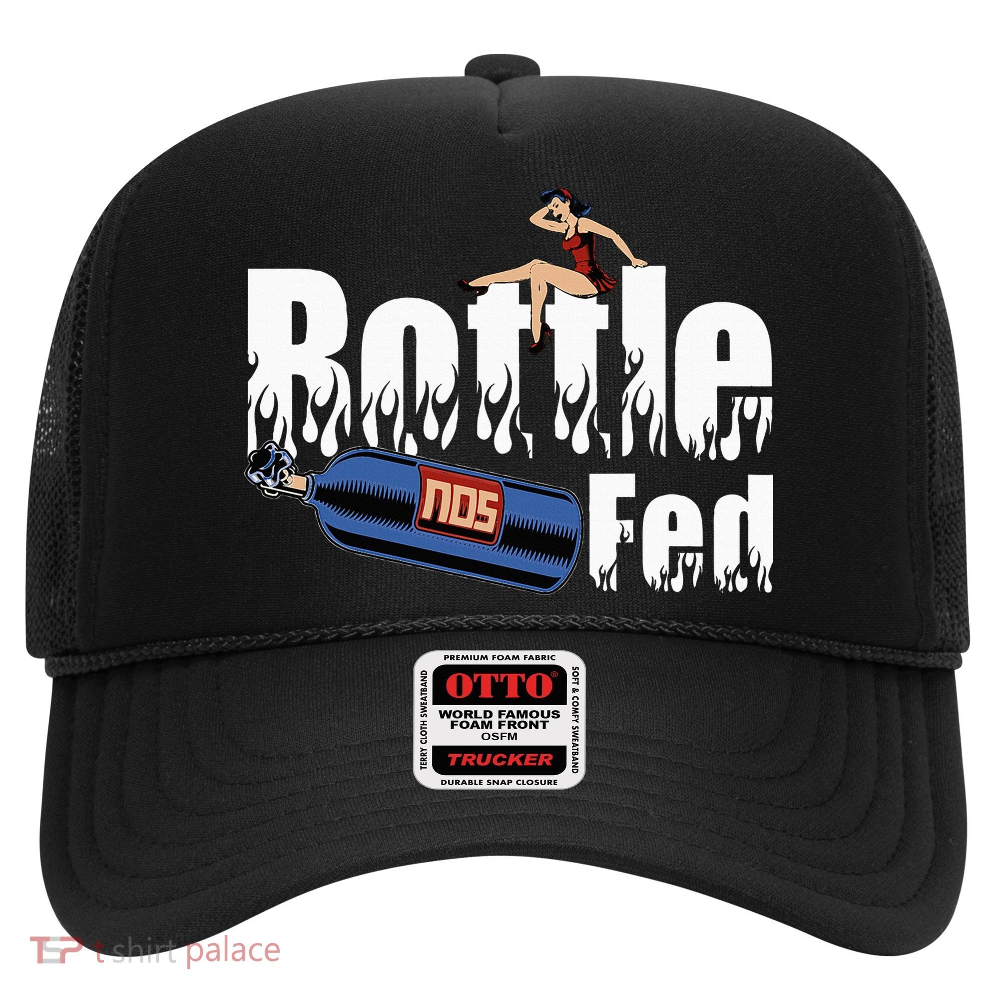 Drag Racing Race Car Power Adder Nos Bottle Fed Hat