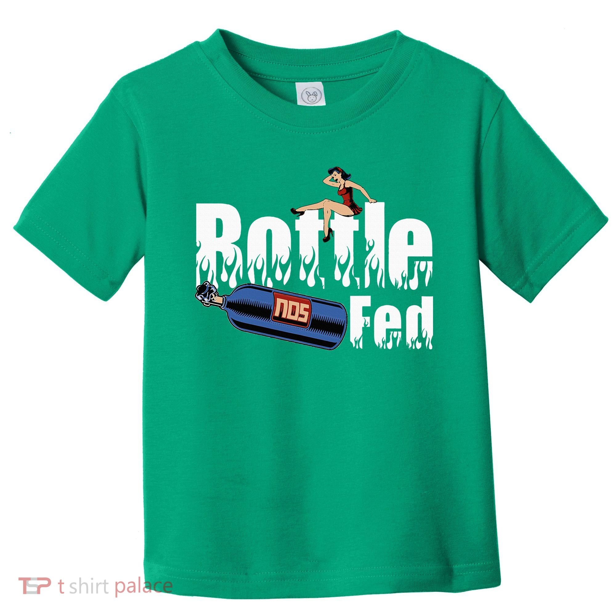 Drag Racing Race Car Power Adder Nos Bottle Fed Toddler T-Shirt