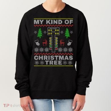 Drag Racers Racing Christmas Tree Sweater Women's Sweatshirt