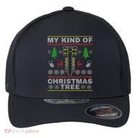 Drag Racers Racing Christmas Tree Sweater Flexfit Unipanel Trucker Cap thumb 0