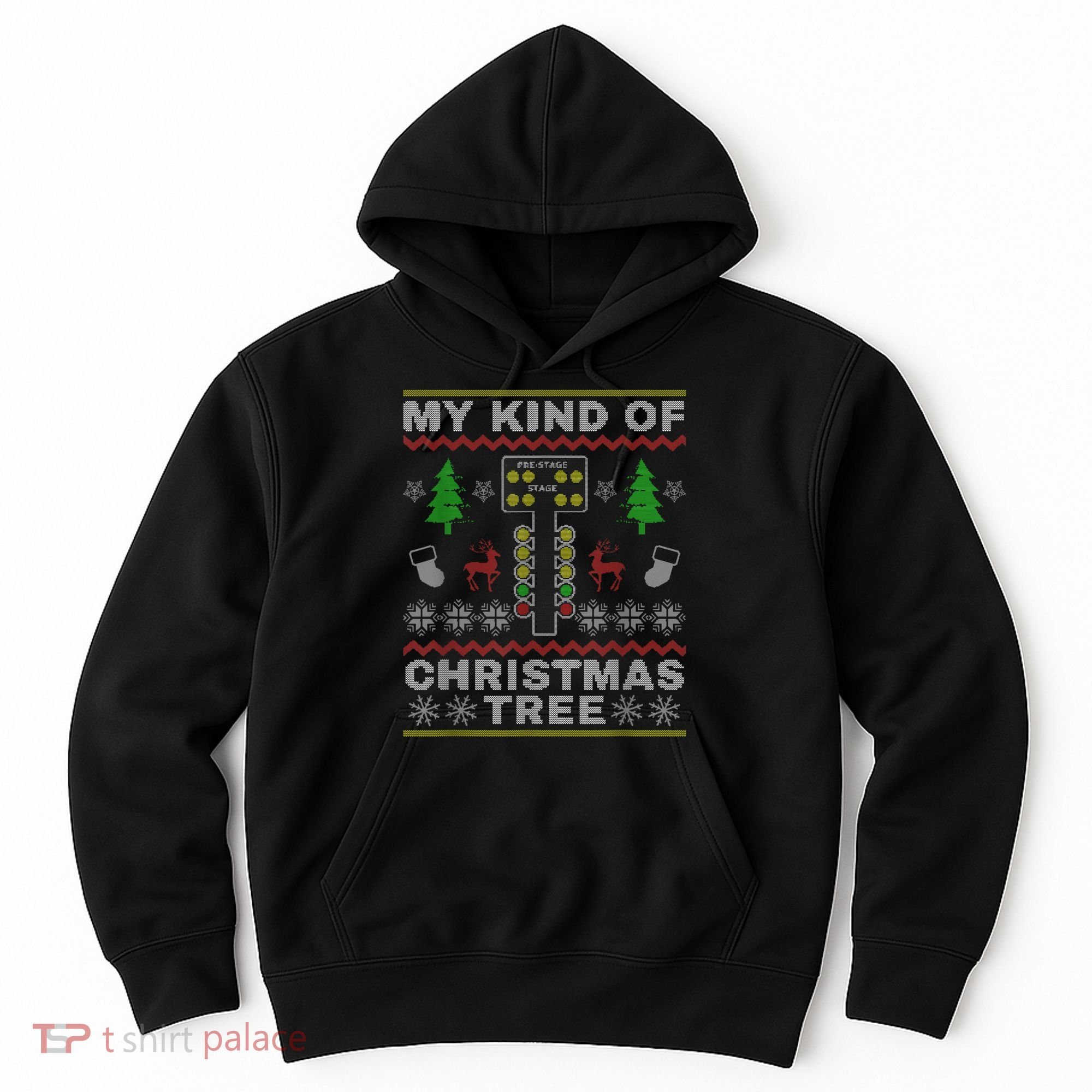 Drag Racers Racing Christmas Tree Sweater Hoodie