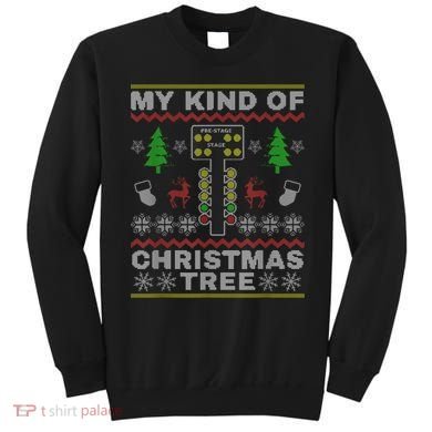 Drag Racers Racing Christmas Tree Sweater Sweatshirt