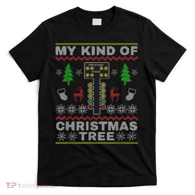 Drag Racers Racing Christmas Tree Sweater T-Shirt