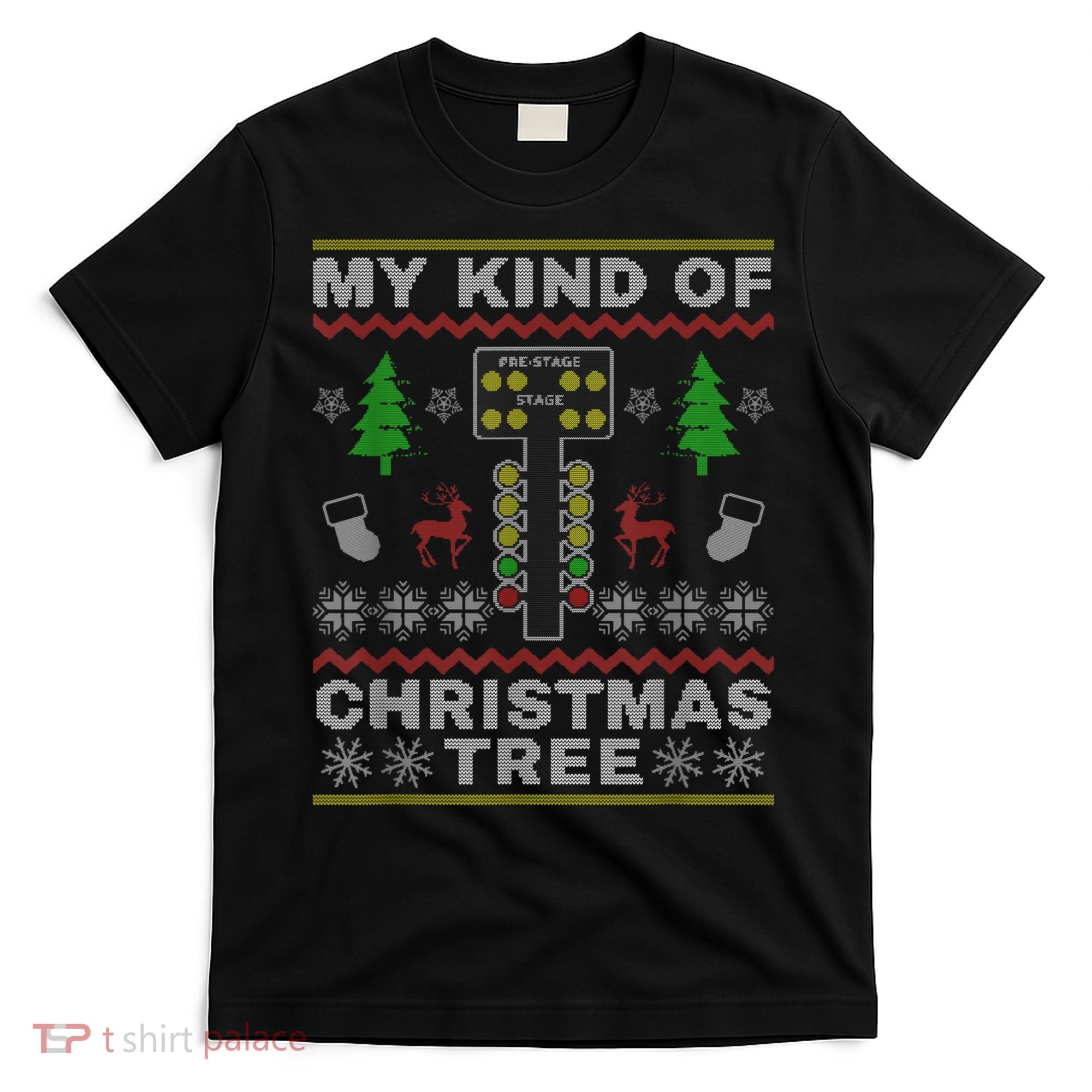 Drag Racers Racing Christmas Tree Sweater T-Shirt