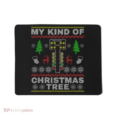 Drag Racers Racing Christmas Tree Sweater Mousepad