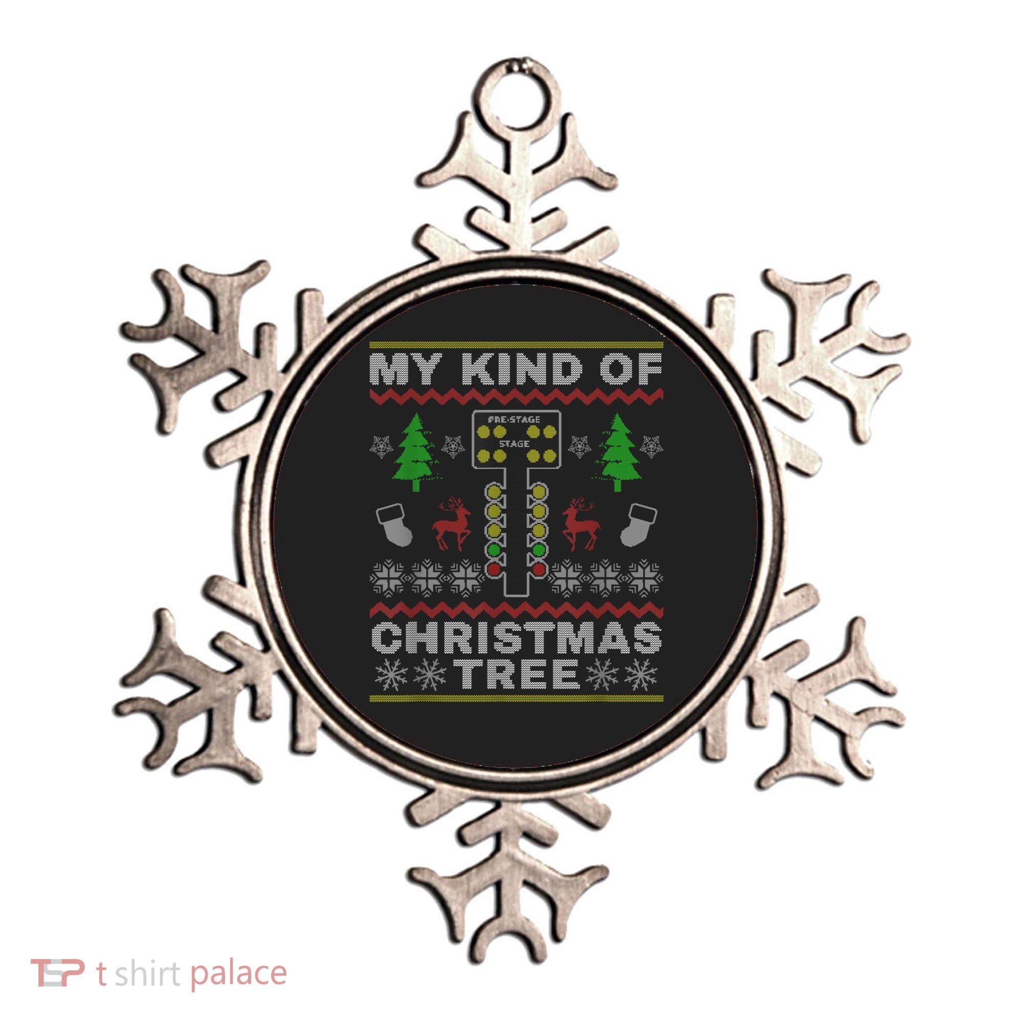 Drag Racers Racing Christmas Tree Sweater Ornament
