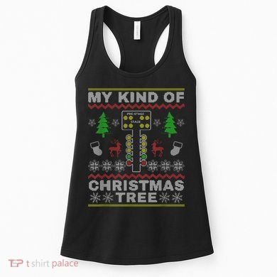 Drag Racers Racing Christmas Tree Sweater Women's Tank Top