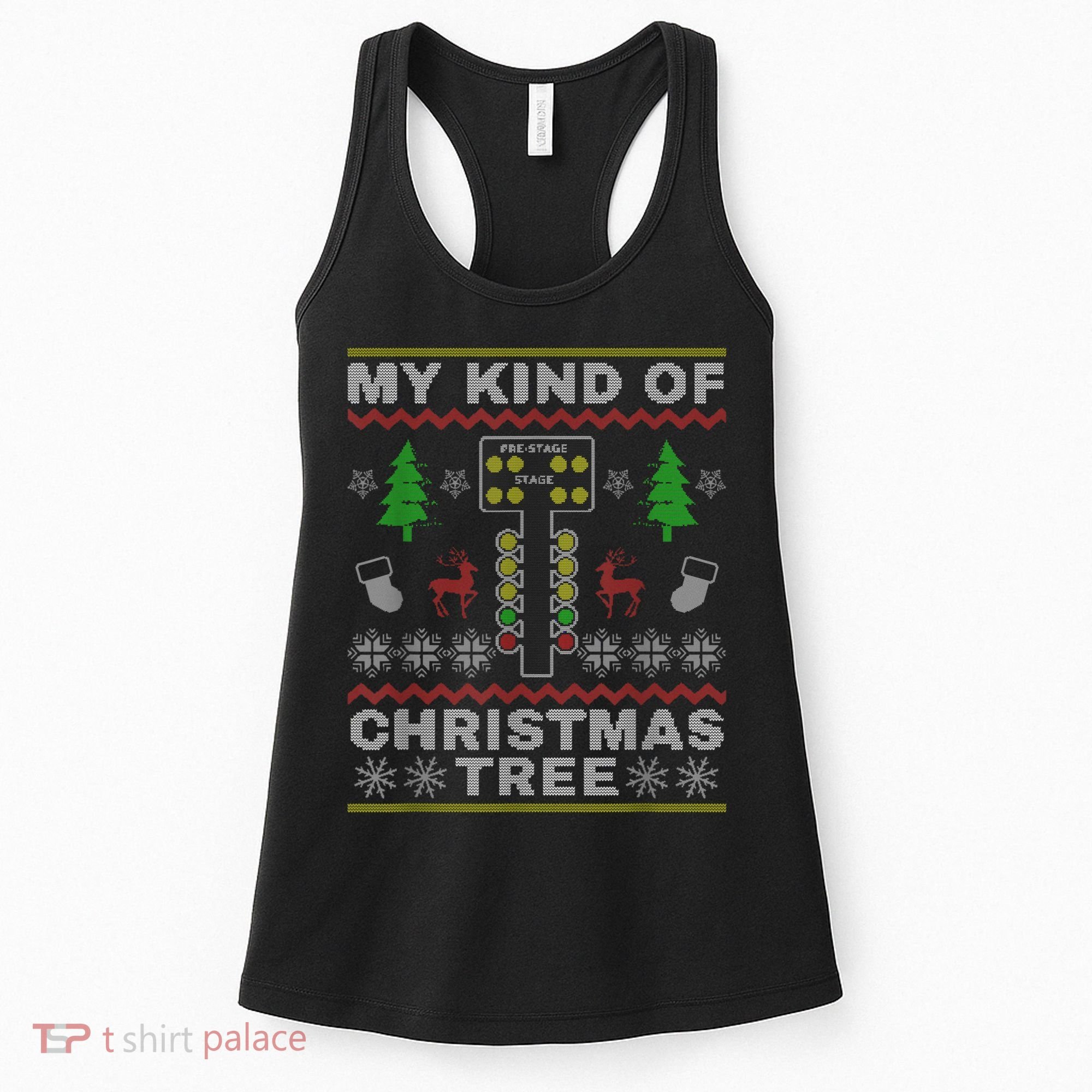 Drag Racers Racing Christmas Tree Sweater Women's Tank Top