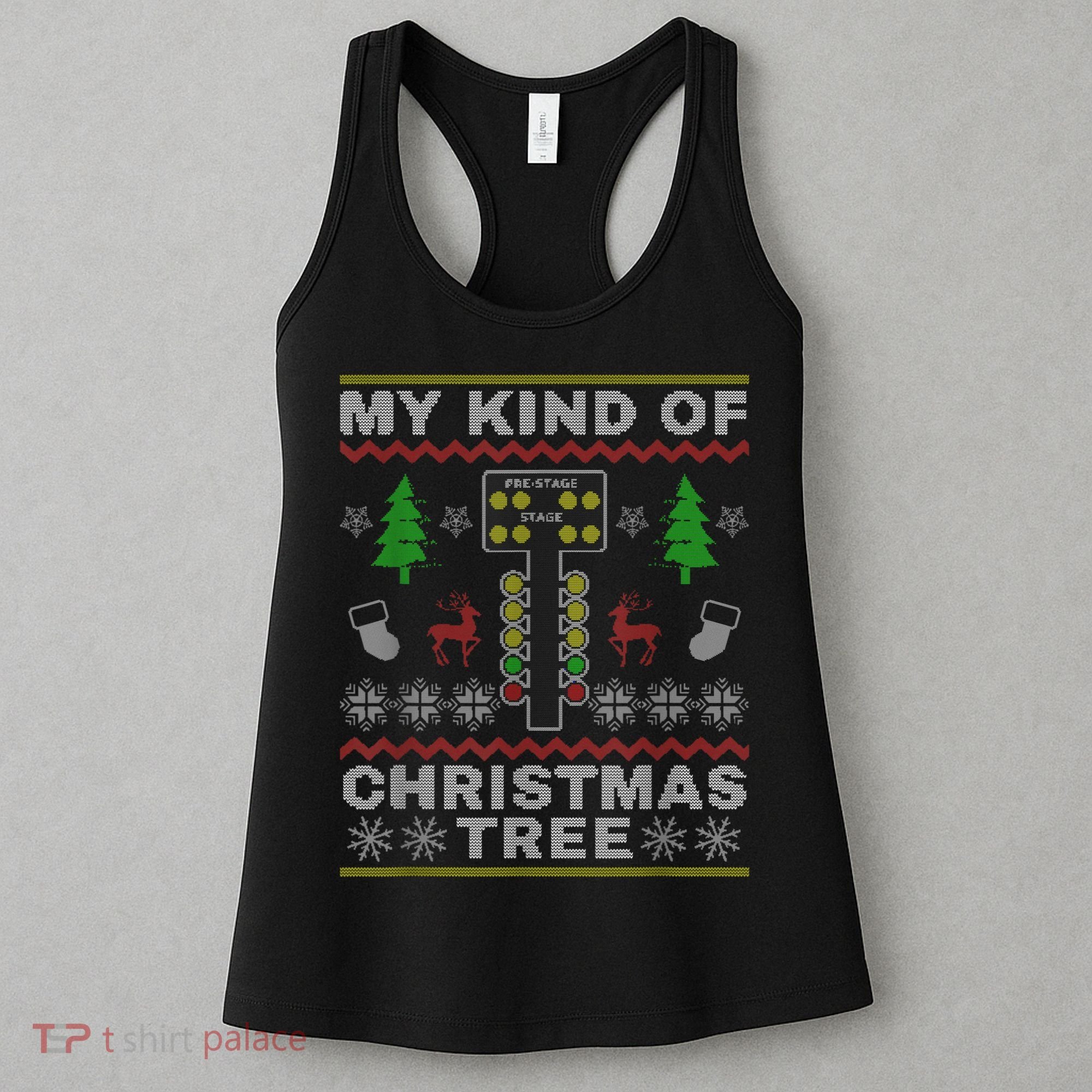 Drag Racers Racing Christmas Tree Sweater Women's Tank Top