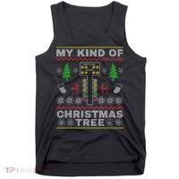 Drag Racers Racing Christmas Tree Sweater Tank Top thumb 0