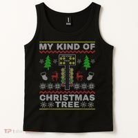 Drag Racers Racing Christmas Tree Sweater Tank Top thumb 2