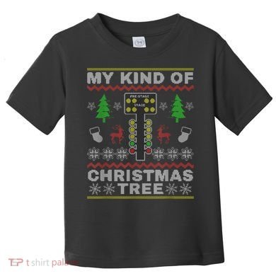 Drag Racers Racing Christmas Tree Sweater Toddler T-Shirt