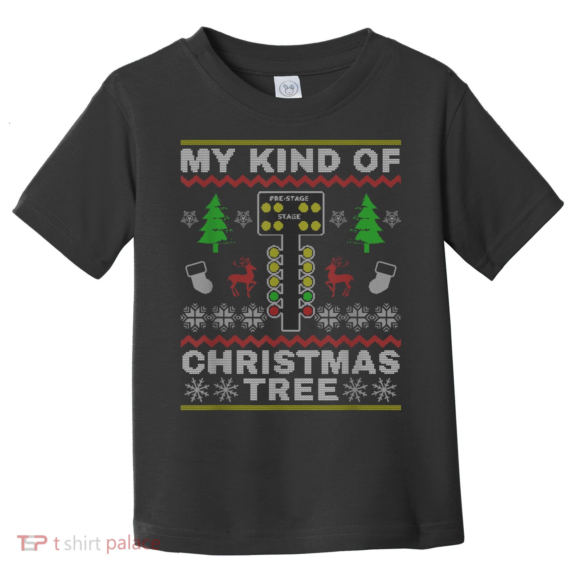 Drag Racers Racing Christmas Tree Sweater Toddler T-Shirt