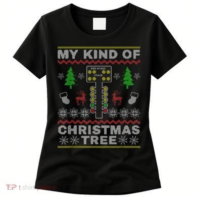 Drag Racers Racing Christmas Tree Sweater Women's T-Shirt