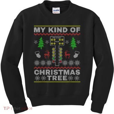 Drag Racers Racing Christmas Tree Sweater Kids Sweatshirt