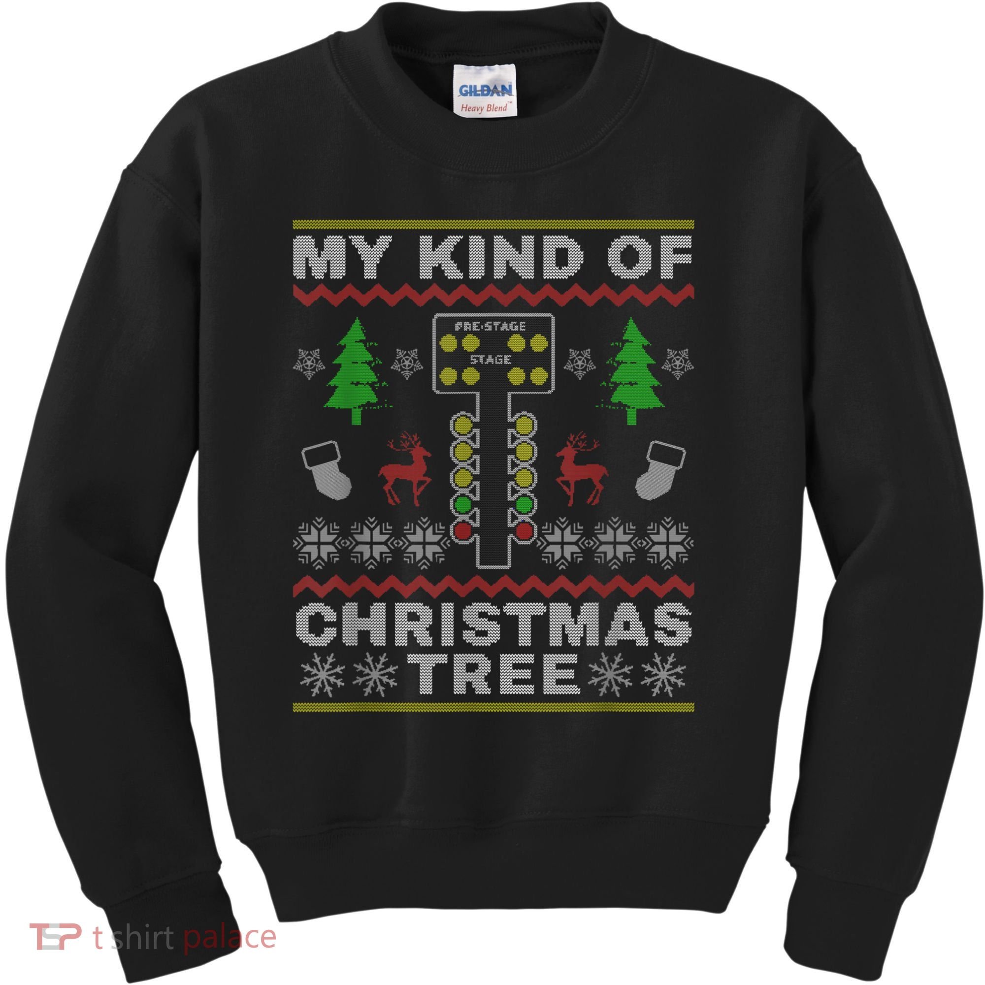 Drag Racers Racing Christmas Tree Sweater Kids Sweatshirt
