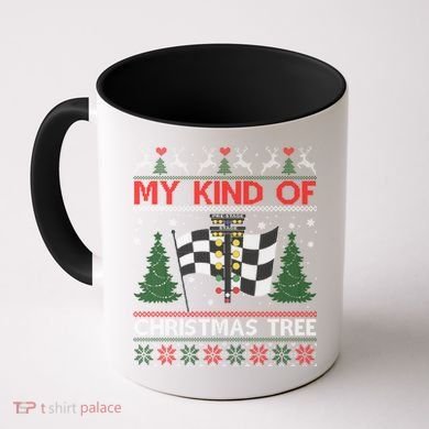 Drag Racers Racing Christmas Tree Ugly Xmas Sweater Gift Coffee Mug