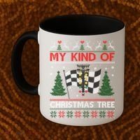 Drag Racers Racing Christmas Tree Ugly Xmas Sweater Gift Coffee Mug thumb 2