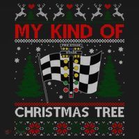 Drag Racers Racing Christmas Tree Ugly Xmas Sweater Gift Pajama Set thumb 2