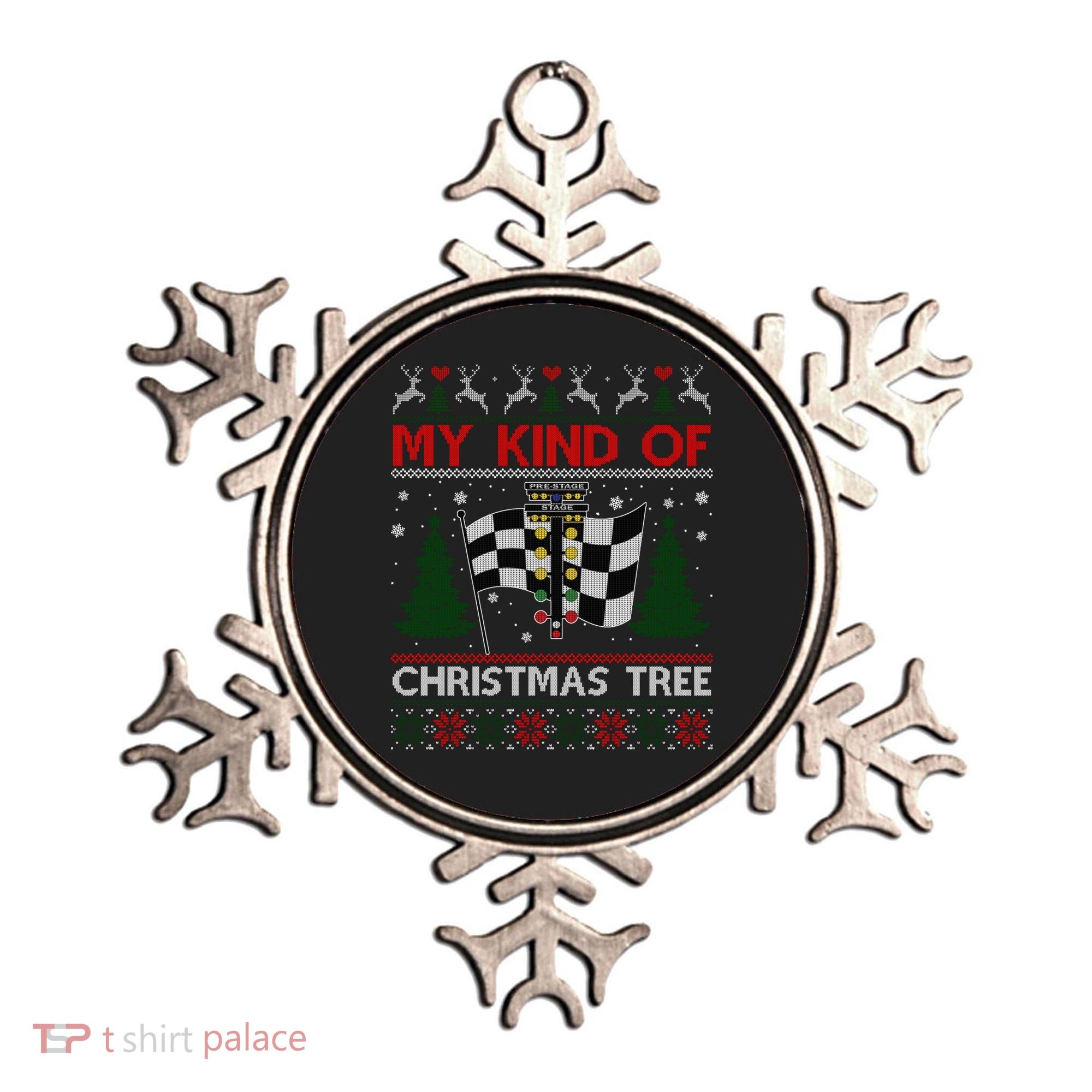 Drag Racers Racing Christmas Tree Ugly Xmas Sweater Gift Ornament