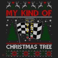 Drag Racers Racing Christmas Tree Ugly Xmas Sweater Gift Golf Towel thumb 3