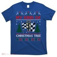 Drag Racers Racing Christmas Tree Ugly Xmas Sweater Gift T-Shirt thumb 0