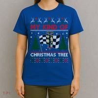 Drag Racers Racing Christmas Tree Ugly Xmas Sweater Gift T-Shirt thumb 4