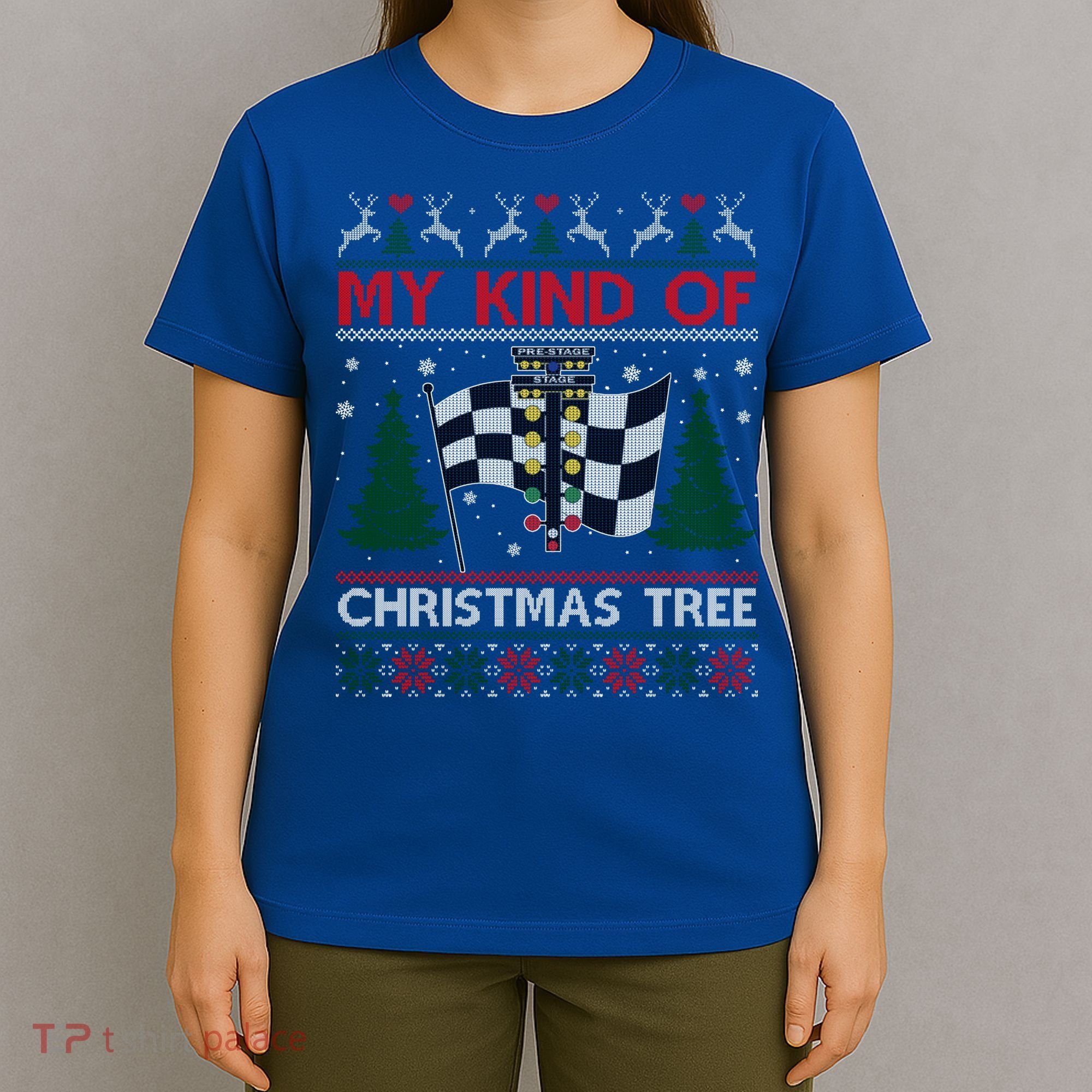 Drag Racers Racing Christmas Tree Ugly Xmas Sweater Gift T-Shirt