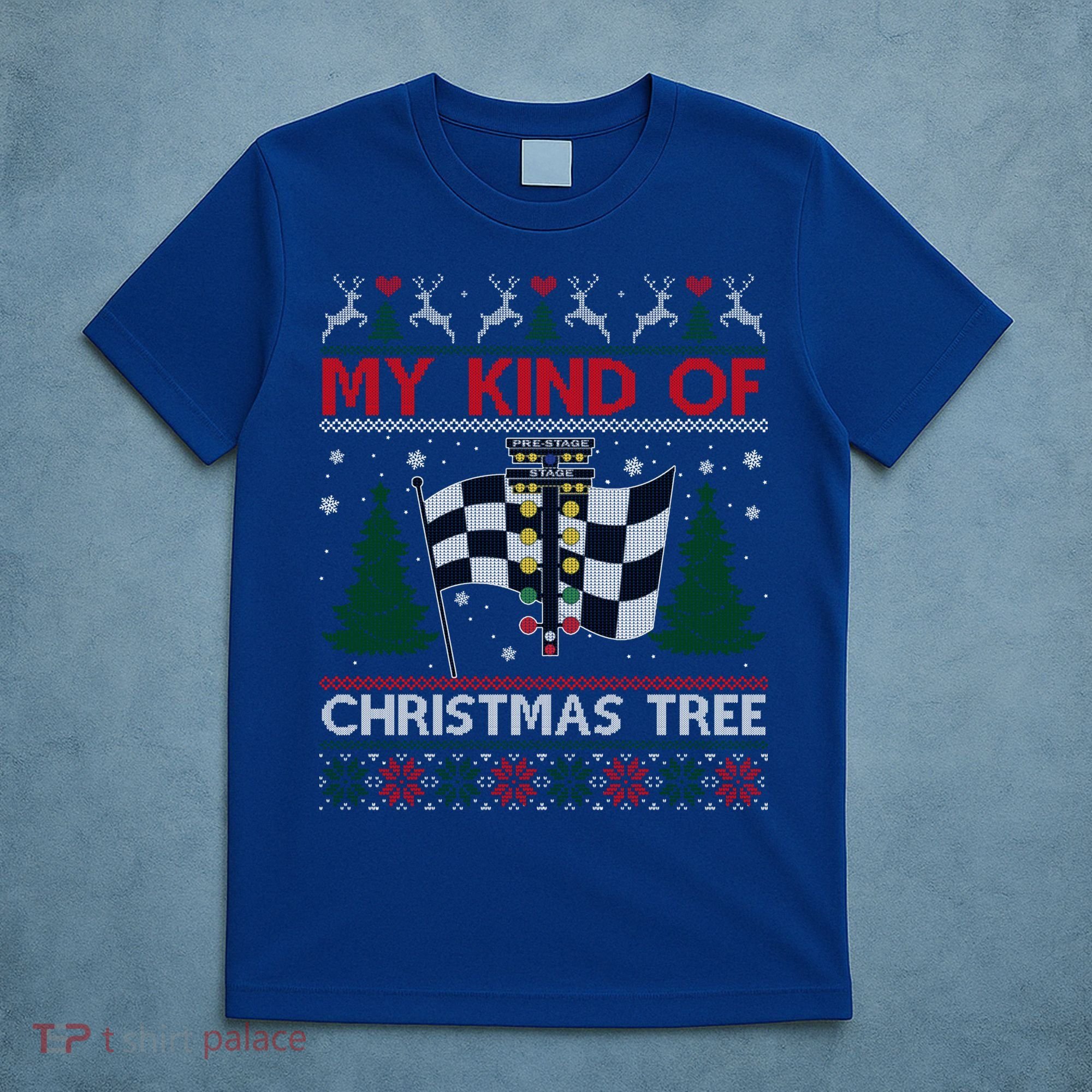 Drag Racers Racing Christmas Tree Ugly Xmas Sweater Gift T-Shirt