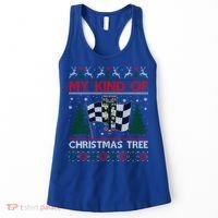 Drag Racers Racing Christmas Tree Ugly Xmas Sweater Gift Women's Tank Top thumb 0