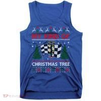 Drag Racers Racing Christmas Tree Ugly Xmas Sweater Gift Tank Top thumb 0