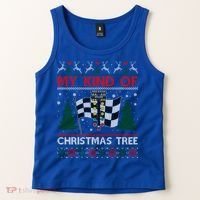 Drag Racers Racing Christmas Tree Ugly Xmas Sweater Gift Tank Top thumb 2