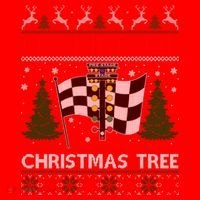 Drag Racers Racing Christmas Tree Ugly Xmas Sweater Gift Santa Hat thumb 1