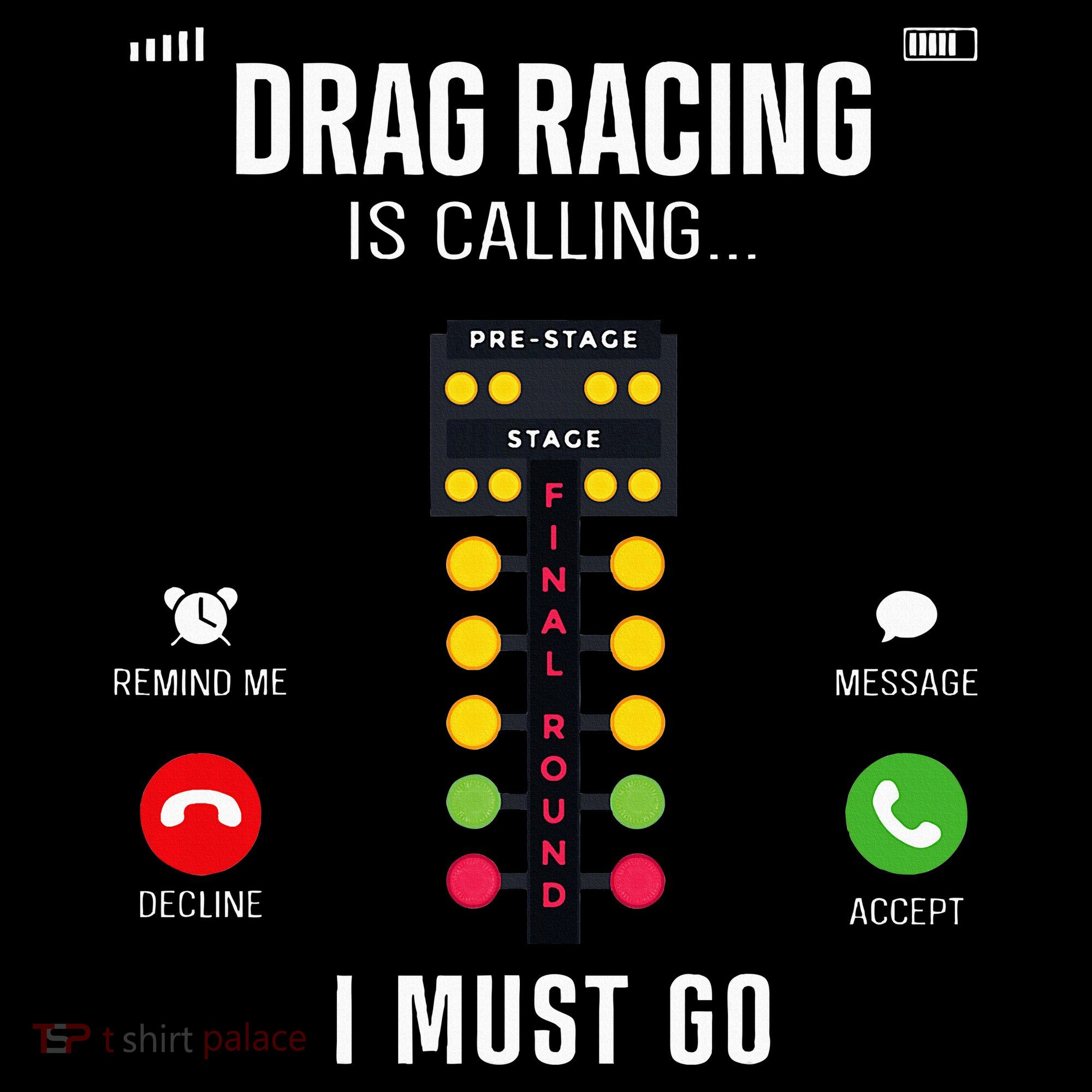Drag Racing Race Car Phone Display Drag Racing Is Calling Women's Hoodie