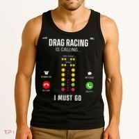 Drag Racing Race Car Phone Display Drag Racing Is Calling Tank Top thumb 3