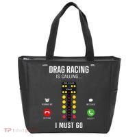 Drag Racing Race Car Phone Display Drag Racing Is Calling Tote Bag thumb 0